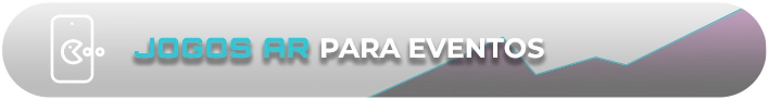 Botão com ícone de celular e texto “Jogos AR para Eventos” em fundo escuro com linhas em azul e roxo