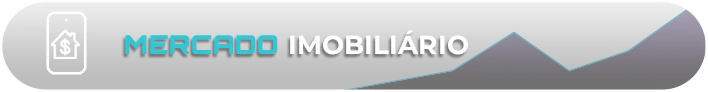 Botão com o texto “Mercado Imobiliário” em fundo escuro com ícone de imóvel e gráfico azul