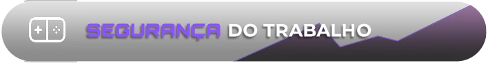Botão com ícone de controle e texto "Segurança do Trabalho"